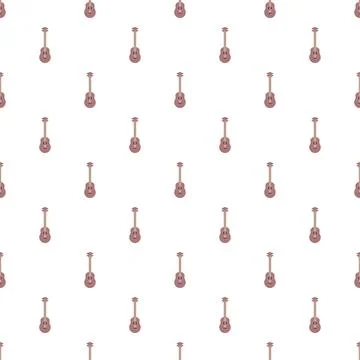 Ukulele instrument pattern creating musical background wallpaper Illustrazione stock