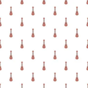 Ukulele instrument seamless pattern for music themes 스톡 일러스트