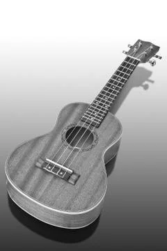 Ukulele isolated on gray Illustrazione stock