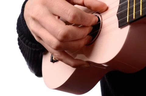 Ukulele playing Stock Photos