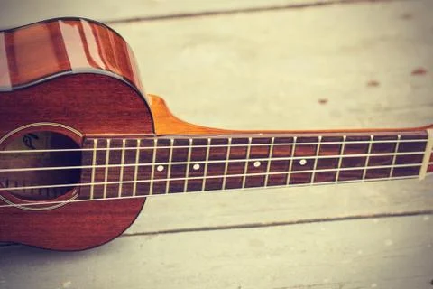Ukulele processed in vintage  style Stock Photos