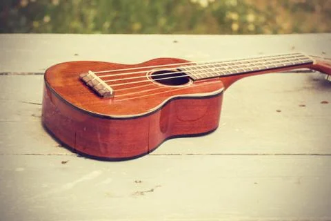 Ukulele processed in vintage  style Stock Photos