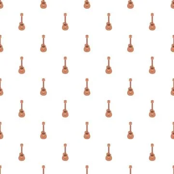 Ukulele repeating pattern forming a musical background Illustrazione stock