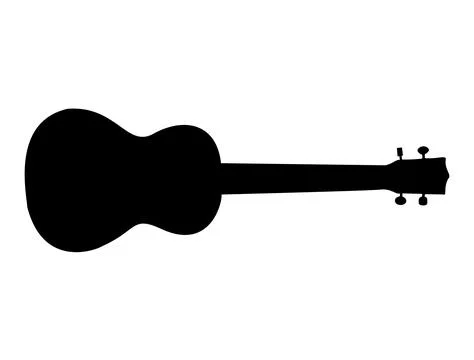 UKULELE SILHOUETTE VECTOR ART Stock Illustration