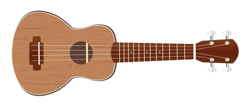 A ukulele on a white background Stock Illustration