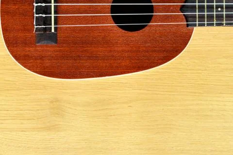 Ukulele on wood background Stock Photos