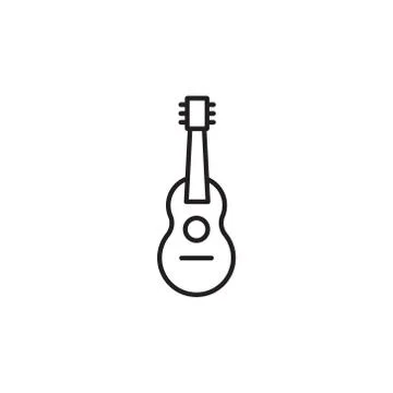 Ukulele/guitar icon vector on white background Stock Illustration