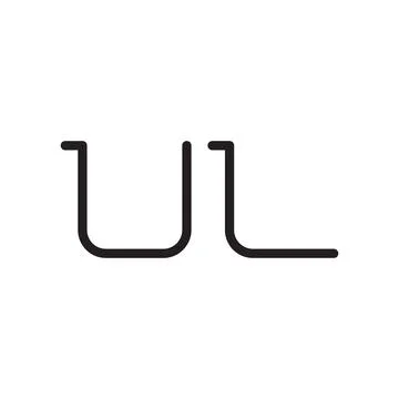 Ul initial letter vector logo icon Illustrazione stock