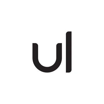 Ul initial letter vector logo icon Illustrazione stock