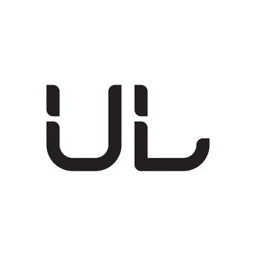 Ul initial letter vector logo icon Stock-Illustration