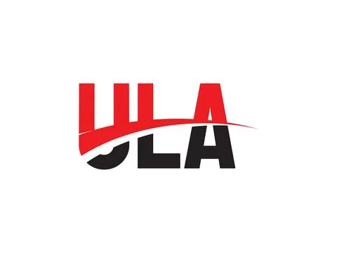 ULA letters isolated on white background, vector logo Stock Illustration