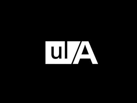 ULA Logo and Graphics design vector art, Icons isolated on black background Illustrazione stock
