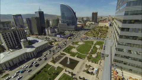 Ulaanbaatar Aerial 1 Stock Footage 126202094