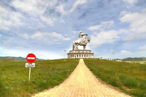 Ulaanbaatar Mongolia July 3 ,2016 At The Genghis Khan Statue on horseback, .. Stock Photos