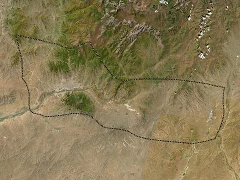 Ulaanbaatar, Mongolia. Low resolution satellite map Stock Illustration