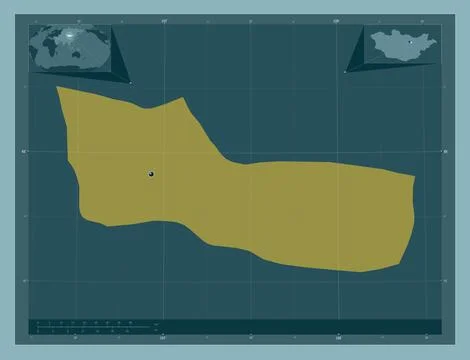 Ulaanbaatar, Mongolia. Solid color shape 库存插图