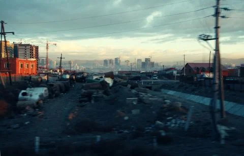 Ulan Bator, Mongolia from the train Foto stock