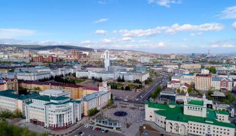 Ulan-ude. central square. Summer. 2021 July Stock Photos
