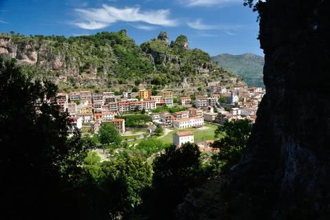 Ulassai town Stock Photos