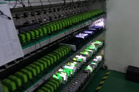 Ulefone factory, assembling and quality control of smartphones Stock Photos