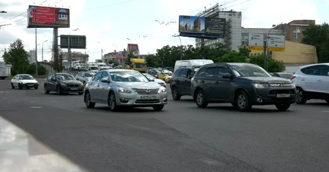 Ulitsa Maslovka, leaving the bridge of the third transport ring Stock Footage 66205477