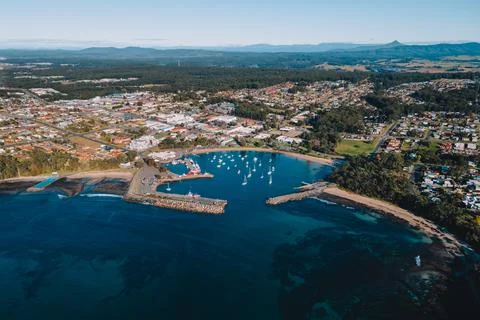 Ulladulla Harbour during the day. Stock Photos