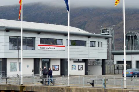 Ullapool Ferry Terminal, Wester Ross, Western Highlands, Scotland Stock Photos