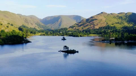 Ullsawater Lake lowering Stock Footage 242458688