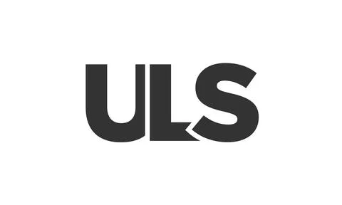 ULS logo design template with strong and modern bold text. Initial based ve.. Stock Illustration