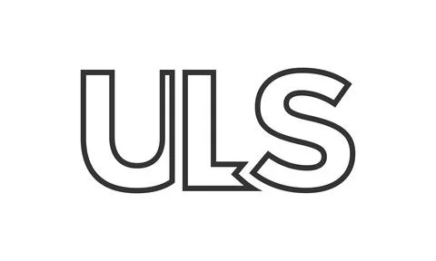 ULS logo design template with strong and modern bold text. Initial based ve.. Stock Illustration