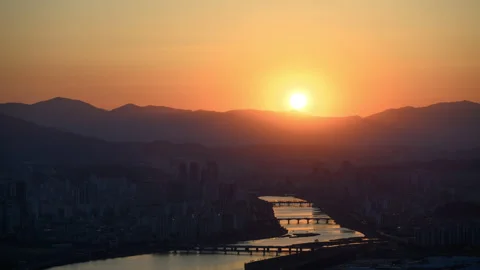 Ulsan Sunset Timelapse Video stock 332910771