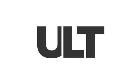 ULT logo design template with strong and modern bold text. Initial based ve.. Stock Illustration