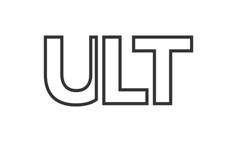 ULT logo design template with strong and modern bold text. Initial based ve.. Stock Illustration