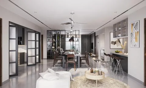 The Ultimate Dining Experience Stylish and Luxurious Interior Design with a.. Stock-Illustration