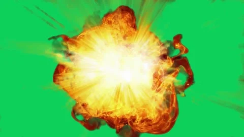 Ultimate Explosion Green Screen Perfect for Action Scenes, Easy editable gr.. Stock Footage 294144794