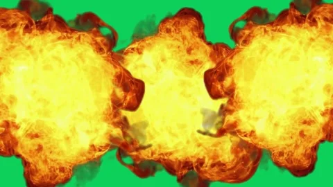 Ultimate Explosion Green Screen Perfect for Action Scenes, Easy editable gr.. Stock Footage 294144809