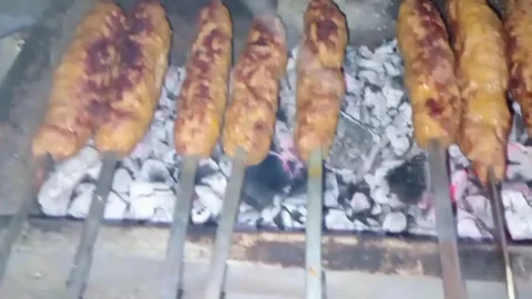 Ultimate Mutton Seekh Kebab BBQ | Juicy, Smoky, Street-Style Barbecue Stock Footage 313793398