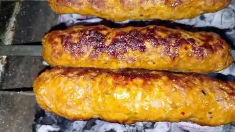 Ultimate Mutton Seekh Kebab BBQ | Juicy, Smoky, Street-Style Barbecue Stock Footage 313793416