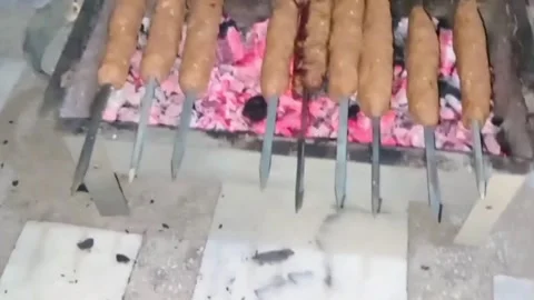 Ultimate Mutton Seekh Kebab BBQ | Juicy, Smoky, Street-Style Barbecue Stock Footage 313793461