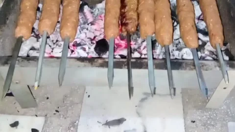 Ultimate Mutton Seekh Kebab BBQ | Juicy, Smoky, Street-Style Barbecue Stock Footage 313793462