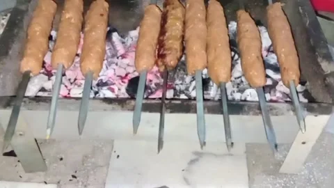Ultimate Mutton Seekh Kebab BBQ | Juicy, Smoky, Street-Style Barbecue Stock Footage 313793477