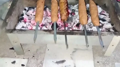 Ultimate Mutton Seekh Kebab BBQ | Juicy, Smoky, Street-Style Barbecue Stock Footage 313793486