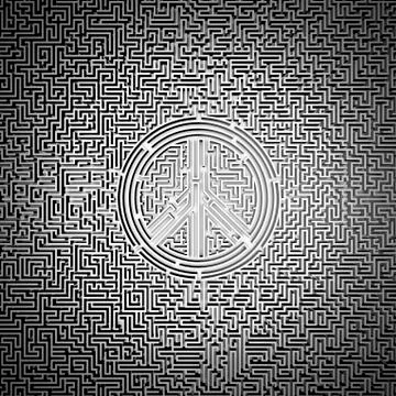 Ultimate peace maze Illustrazione stock