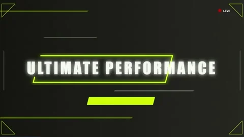 Ultimate performance animated neon gaming overlay for professional live stre Stockbeeldmateriaal 333823221