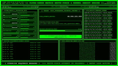 Ultra Dense Matrix Brute Force Kernel Reboot Engine. Stock Footage 346670371