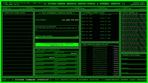 Ultra Dense Matrix Root Override Kernel Engine. Stock Footage 346670354
