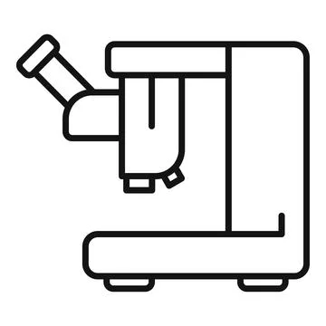 Ultra digital microscope icon outline vector. Quality analysis Illustrazione stock