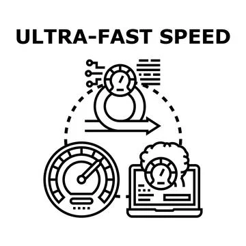 Ultra fast speed concept for digital performance and efficiency イラスト素材