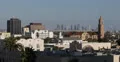 Ultra HD 4K Aerial View Hollywood Los Angeles Skyline, CNN Building Tower, LA 4k or 4k+ Resolution