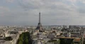 Ultra HD 4K Aerial View Eiffel Tower Paris Skyline City Overlook, Landmark 4k or 4k+ Resolution